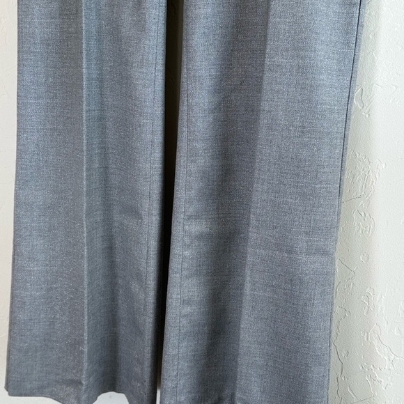 Express Editor Gray with Silver Shimmer Flared Career Pants Sz 4 - Picture 2 of 9